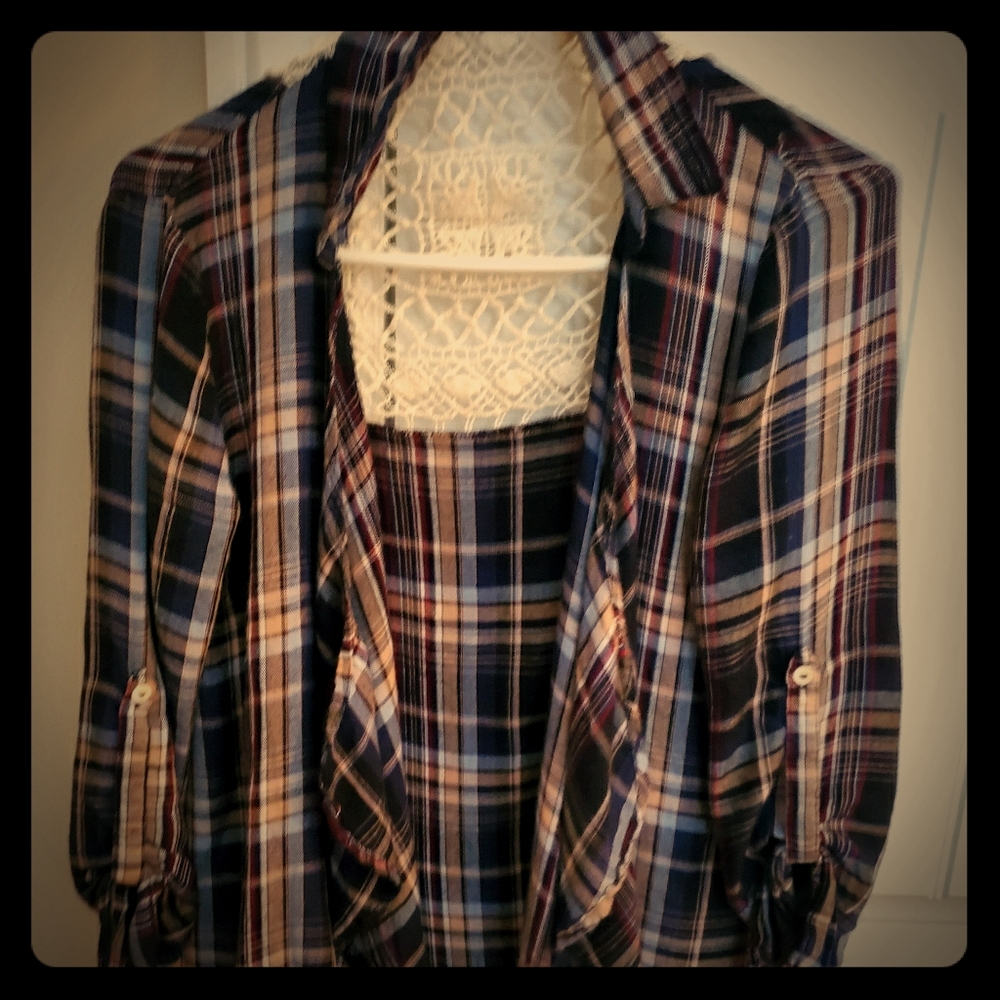 Flannel with lace back